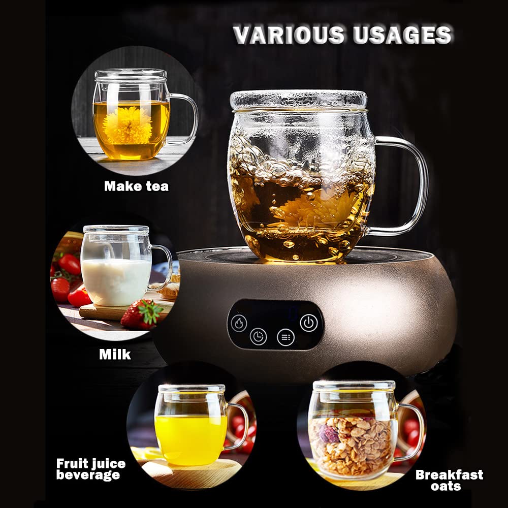 Glass Tea Cup with Infuser and Lid