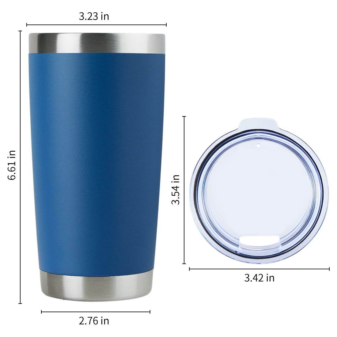 20oz Stainless Steel Tumbler Bulk with Lid (4 Count)