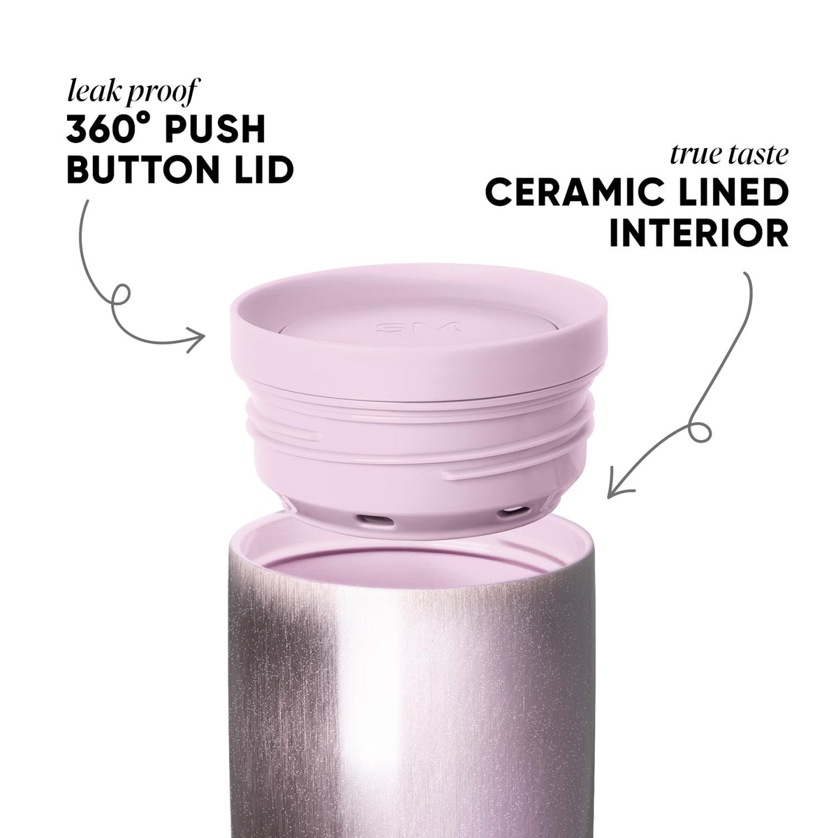 Insulated Travel Coffee Mug 360° Lid