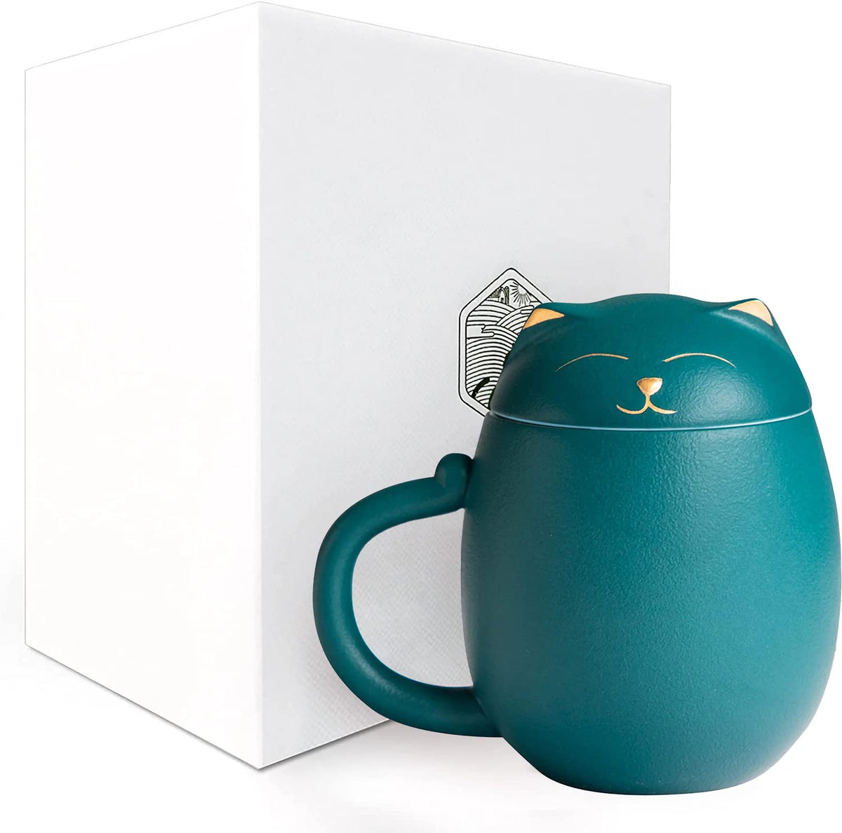 Ceramic Tea Mug with Infuser and Lid