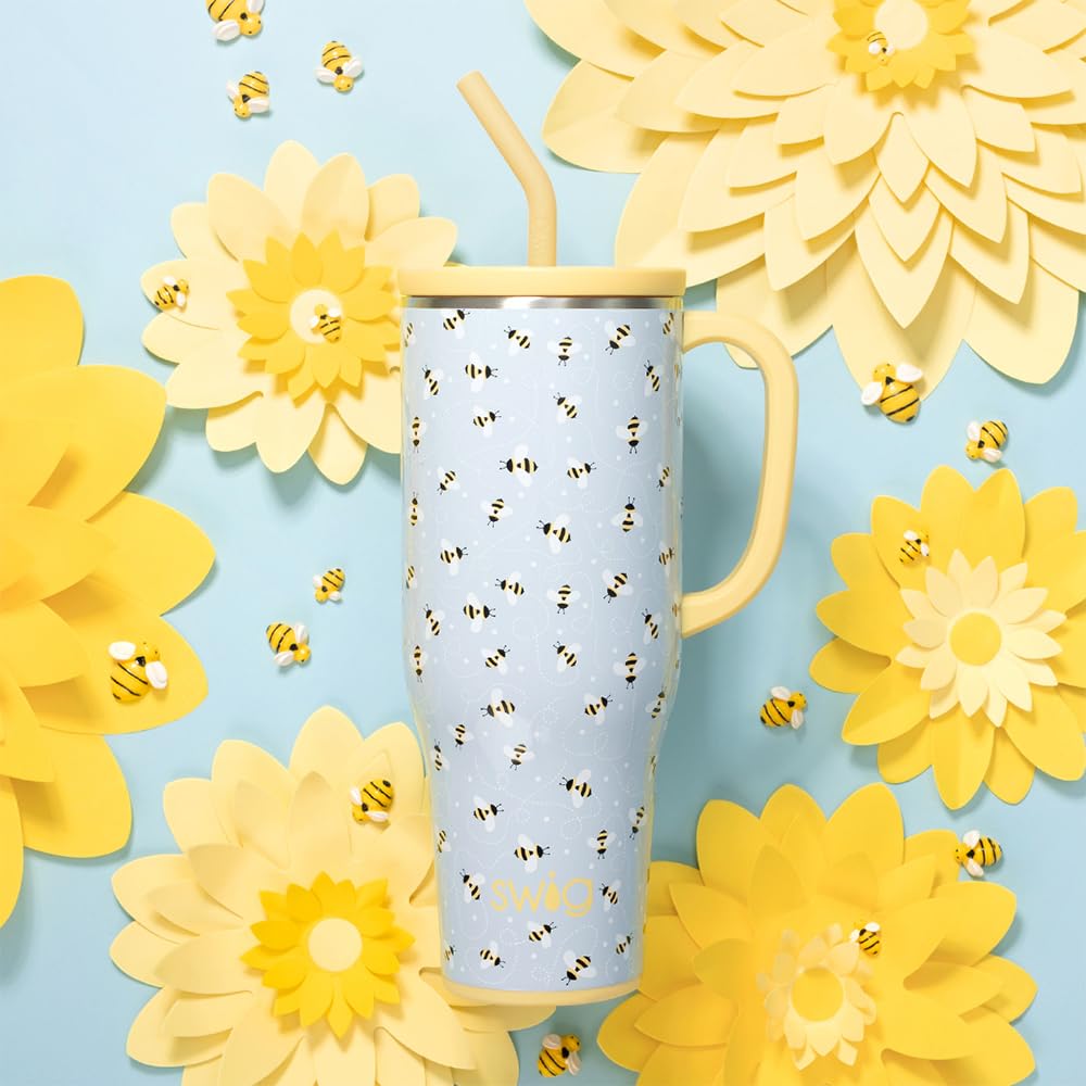 40oz Insulated Mega Mug with Handle & Straw