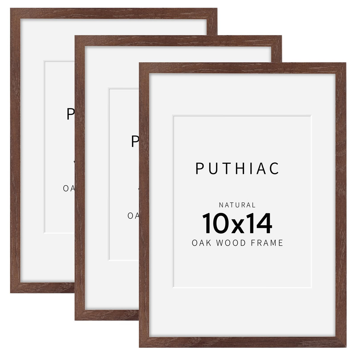 10x14 Solid Oak Wood Picture Frames (3 Count)