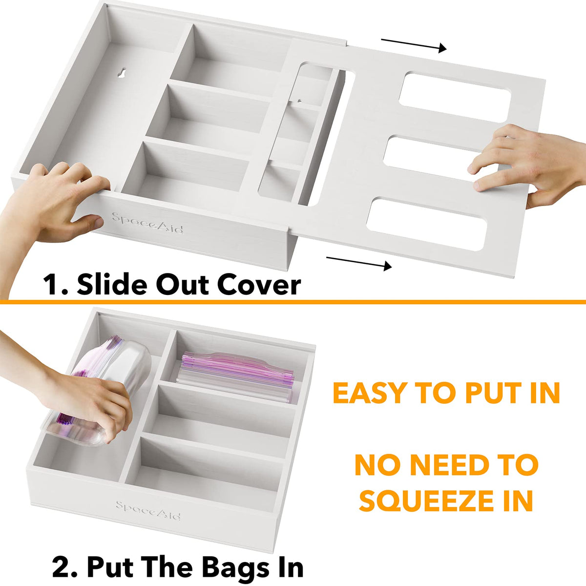 Bag Storage Organizer for Kitchen Drawer