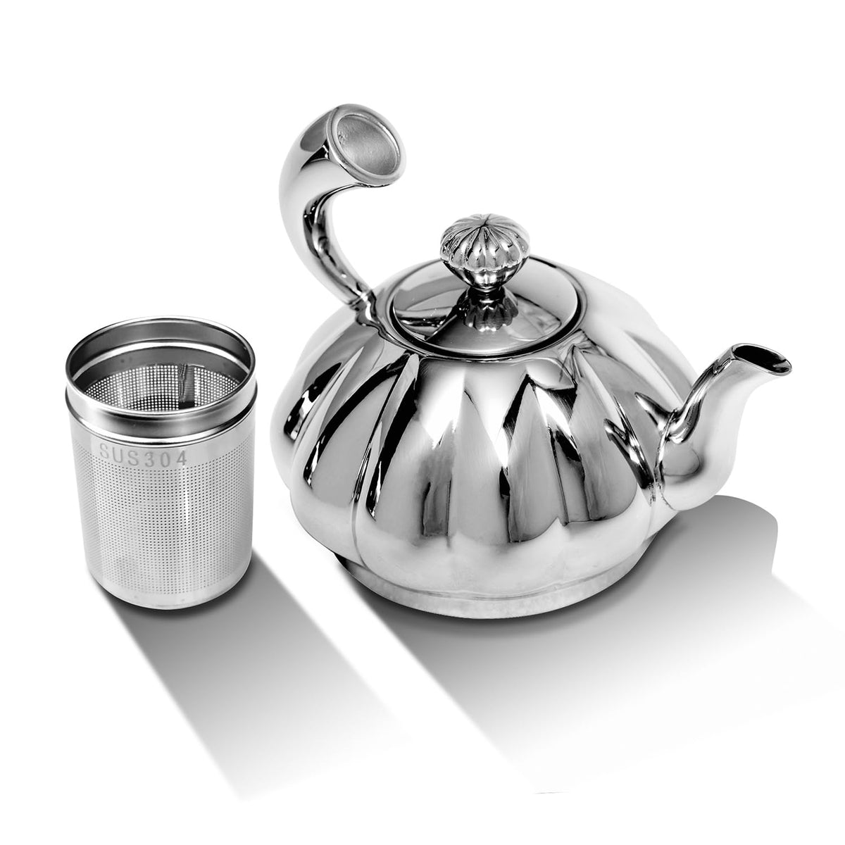 Stainless Steel Teapot with Removable Infuser (12 Ounce)