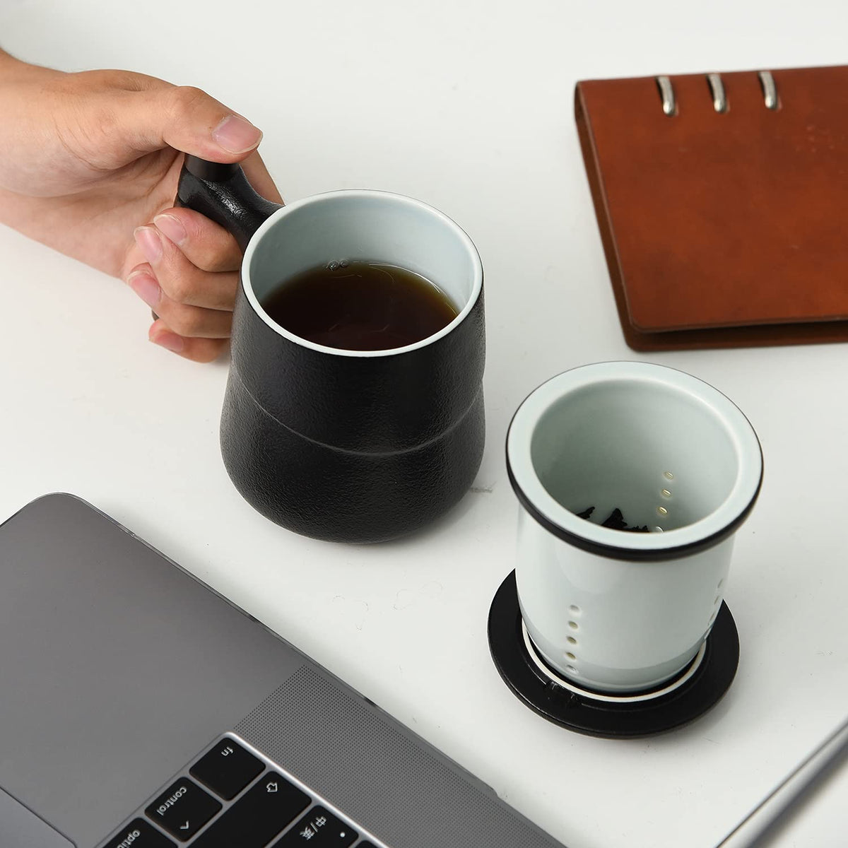 Tea Cup with Infuser and Lid