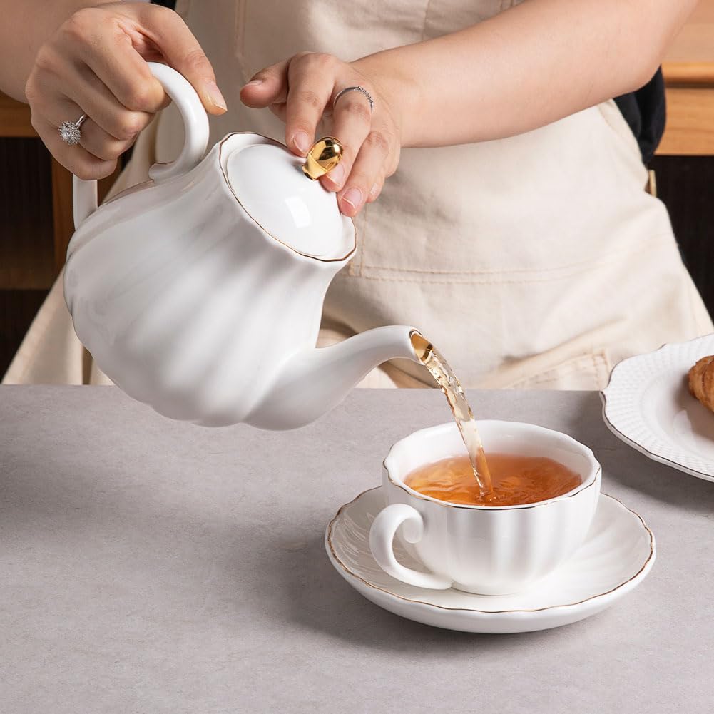 Sweejar 40FLOZ Royal Teapot with Infuser