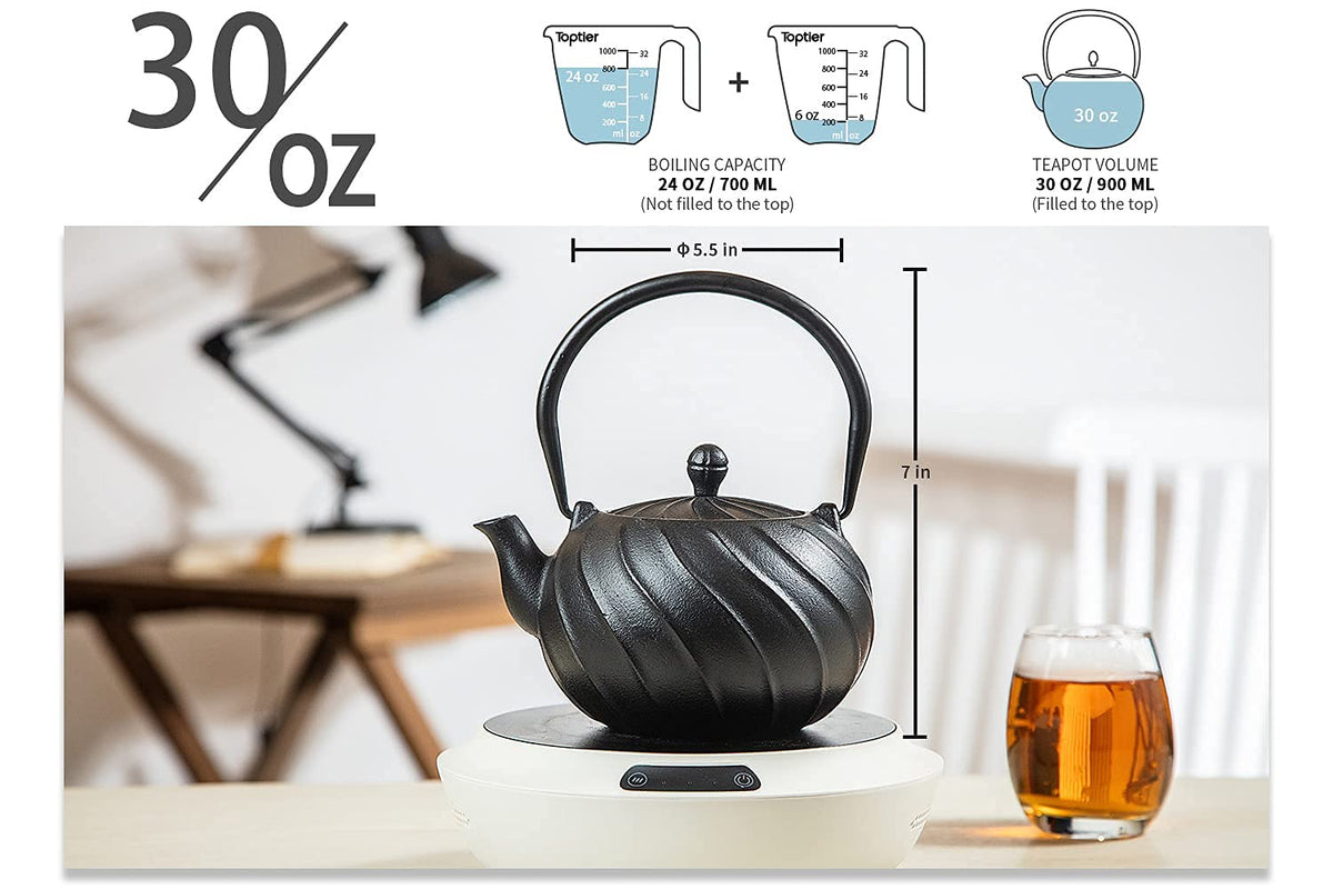 Tea Kettle TOPTIER Japanese Cast Iron Teapot with Infuser