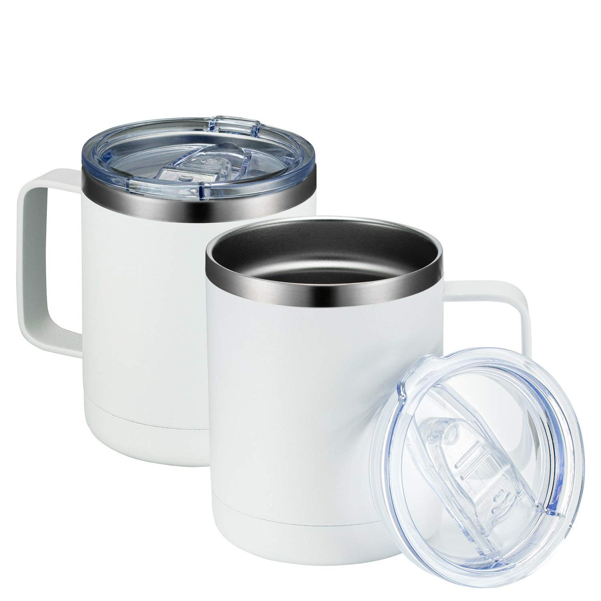12oz Coffee Mug With Handle 2 Pack Bulk (2 Count)