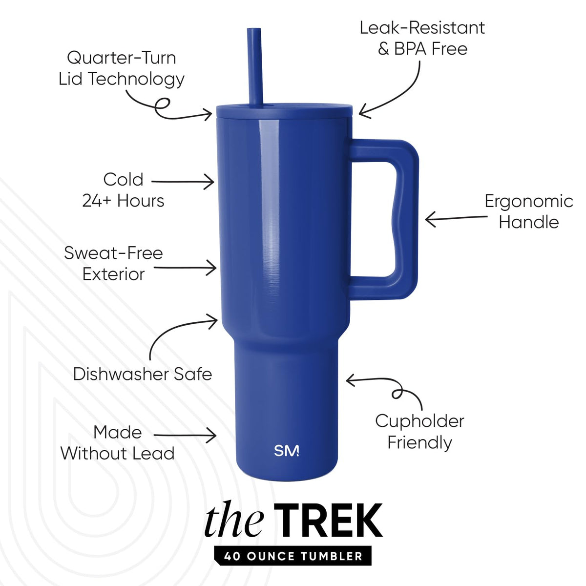 Tumbler with Handle and Straw