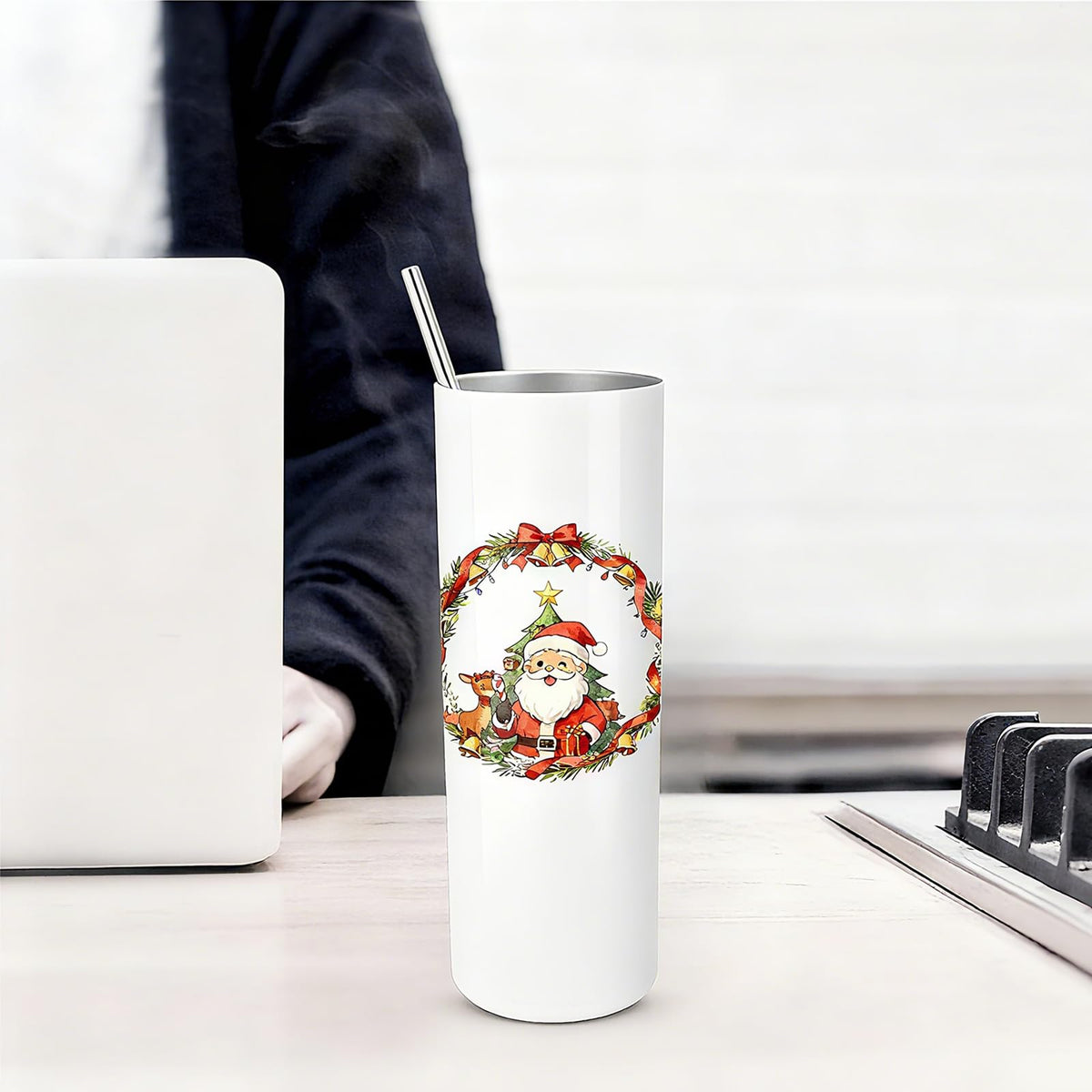 12 Pack Skinny Sublimation Tumblers with Lid and Straw