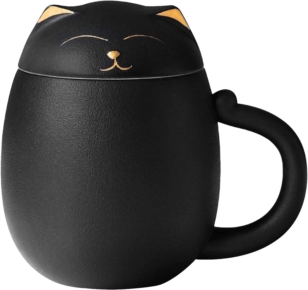 Liywall Ceramic Tea Mug with Infuser and Lid