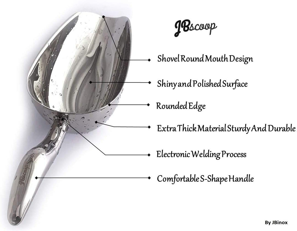 Metal Ice Scoop Stainless Steel