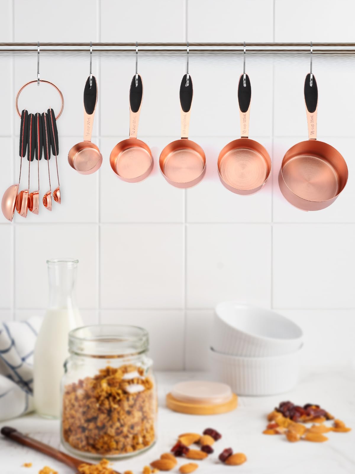 Copper Measuring Cups and Spoons Set of 10 Piece