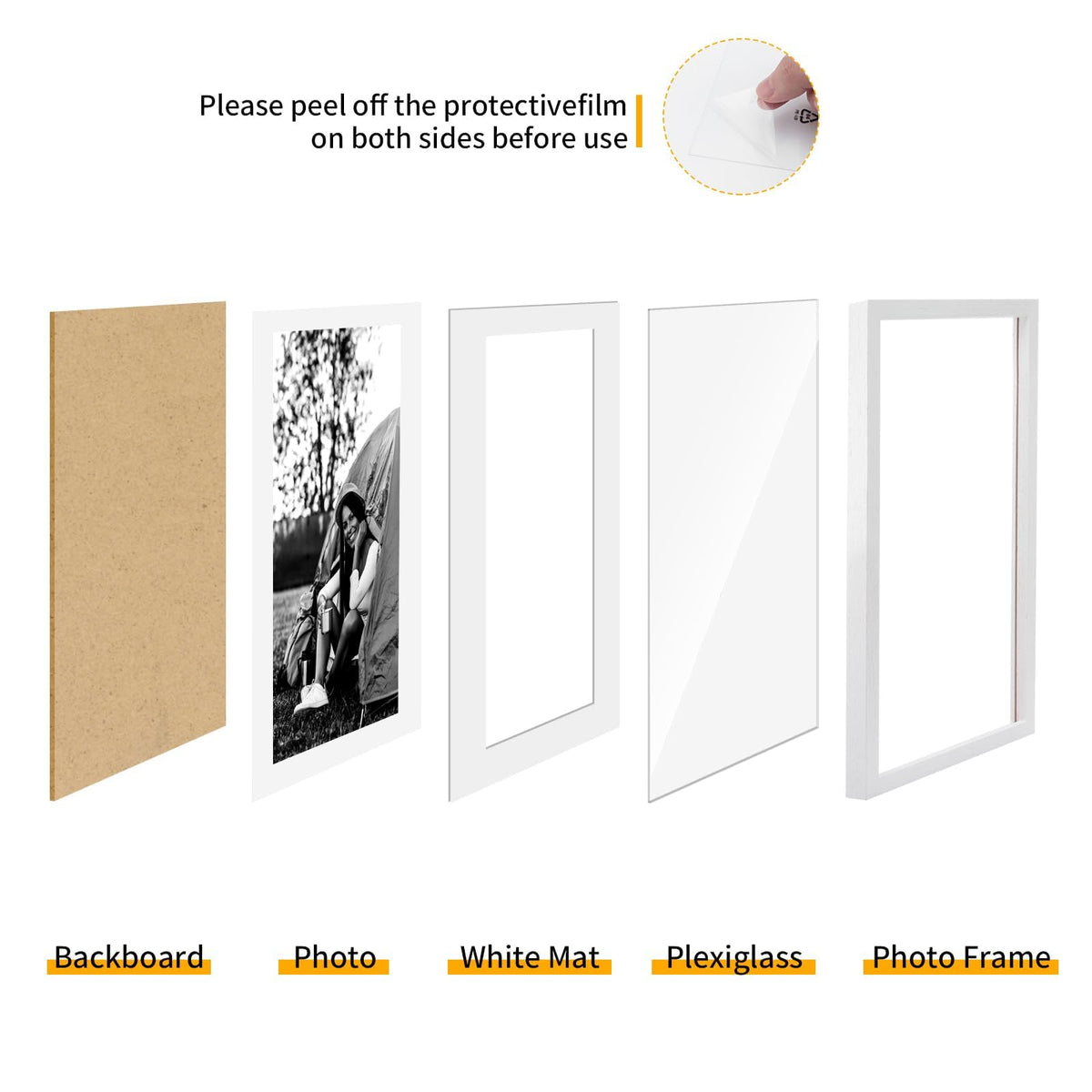 9x12 Solid Oak Wood Picture Frames (3 Count)