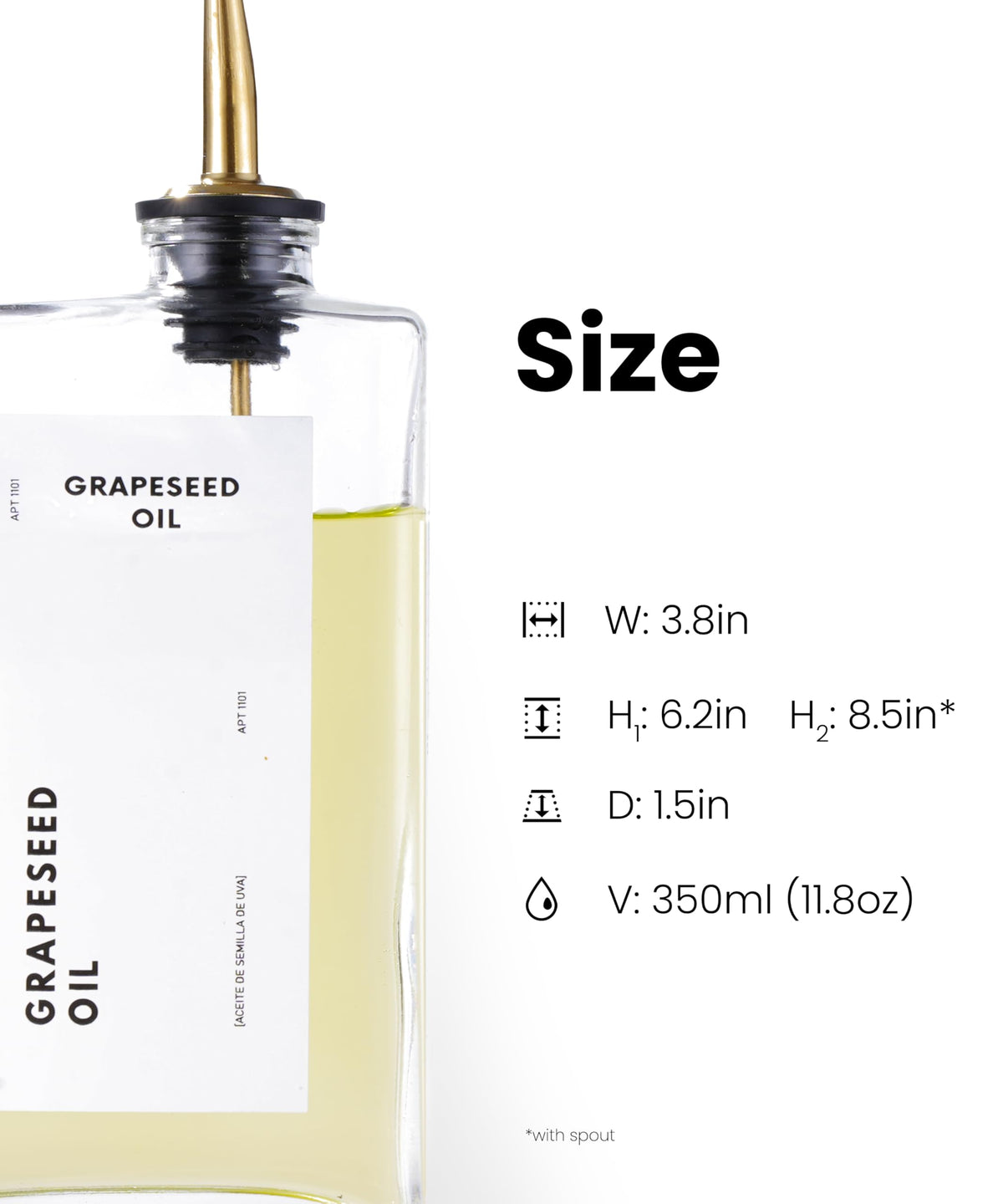Olive Oil Dispenser for Kitchen (4 Count)