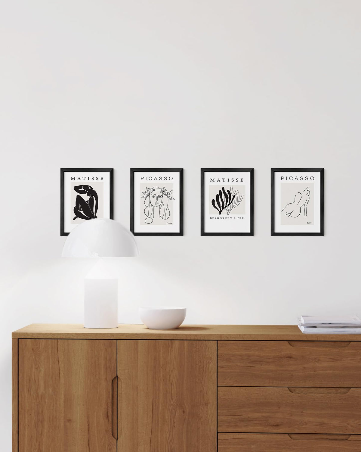 Premium Aluminum 6x8 Black Picture Frames (4 Count)