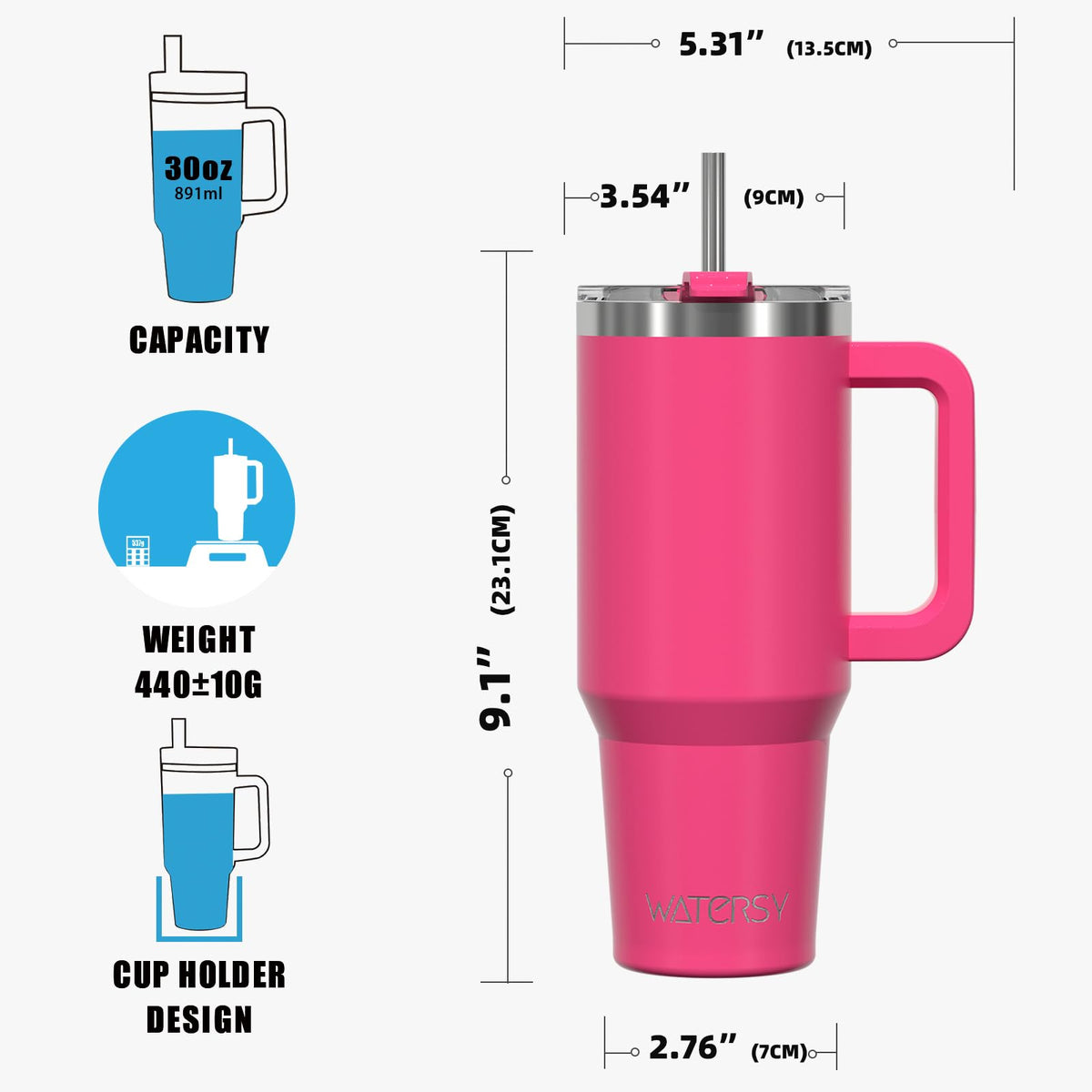 30 oz Tumbler with Handle