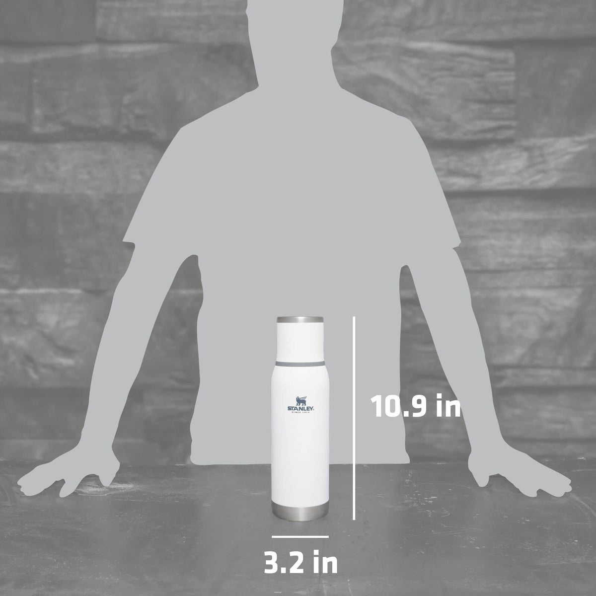 Adventure-To-Go Vacuum Bottle 25 oz | Wide Mouth with Leakproof Cup Lid | Keep Drinks Hot or Cold | Packable for Travel | Insulated Stainless Steel Thermal Bottle | BPA-Free | Polar