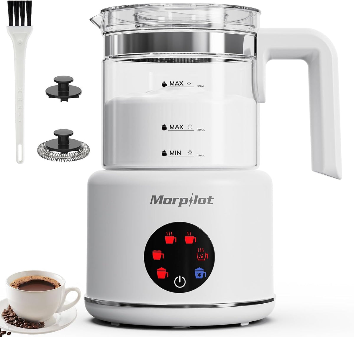 Large Electric Milk Frother and Steamer