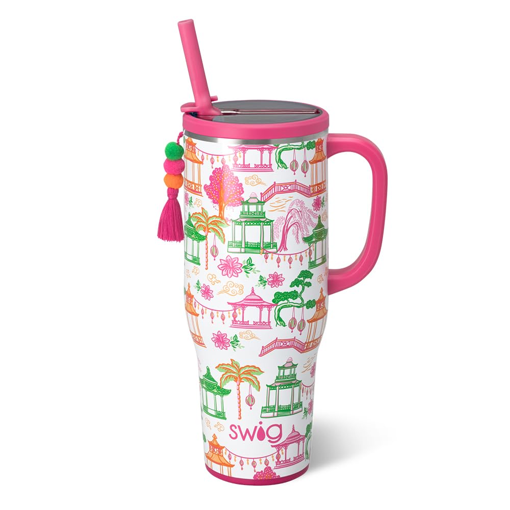 40oz Leakproof Mega Mug with Handle & Straw