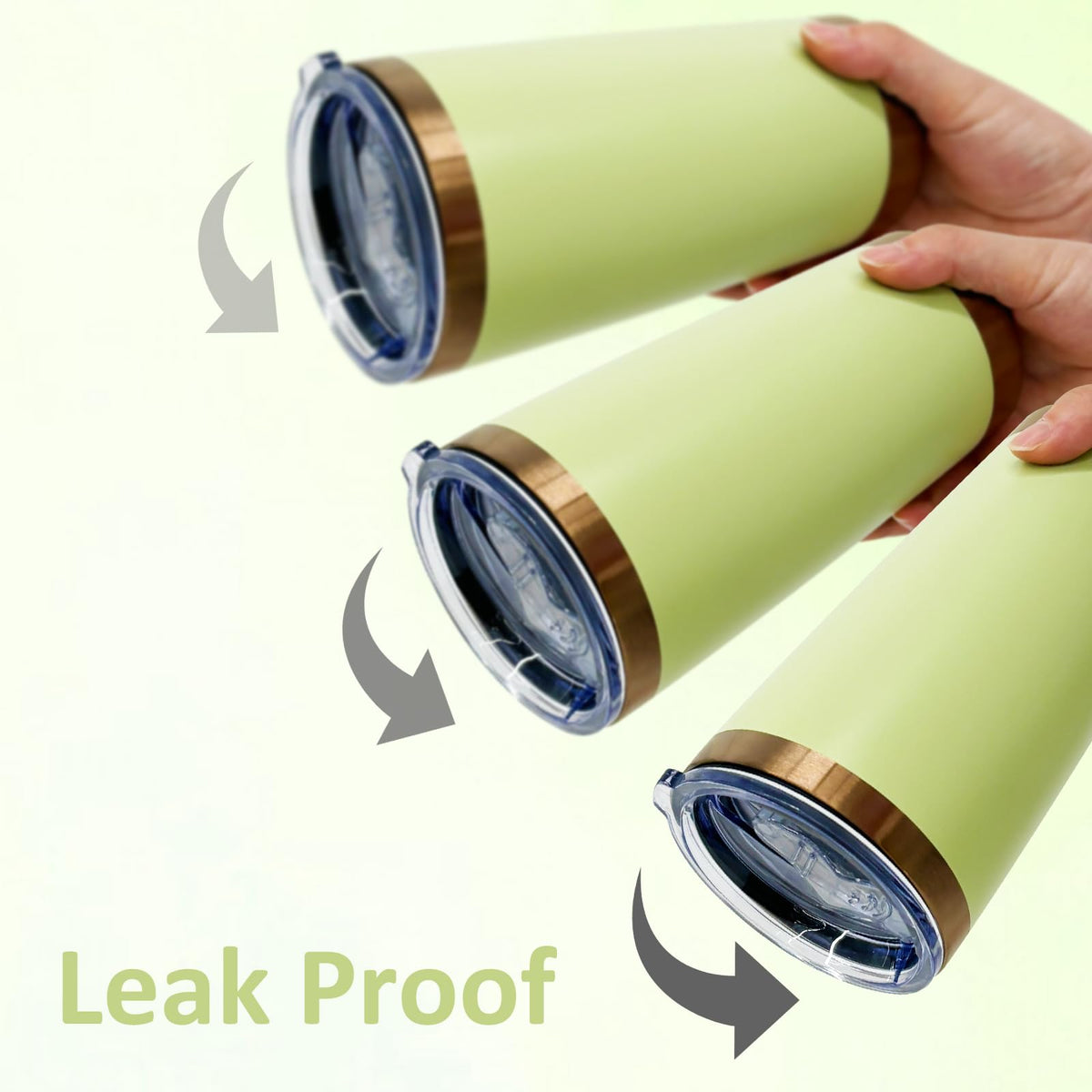 20 oz Insulated Tumbler With Lid and Straw Light Green