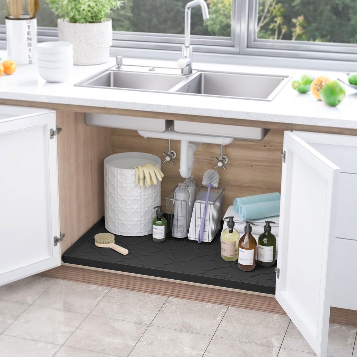 Waterproof Under Sink Mat Silicone 40"x19"