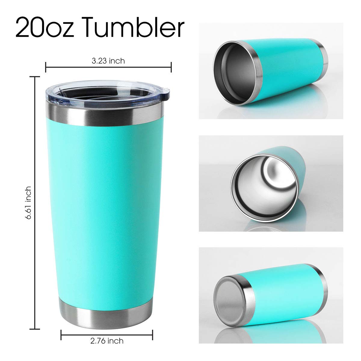 20oz Stainless Steel Tumblers Bulk (4 Count)