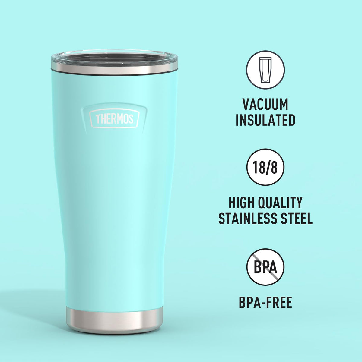 Icon Series 24oz Stainless Steel Tumbler with Slide Lock Lid