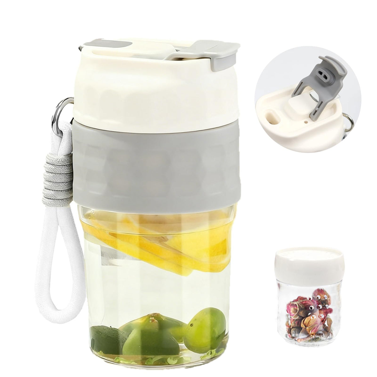 Glass Tea Tumbler with Magnetic 2