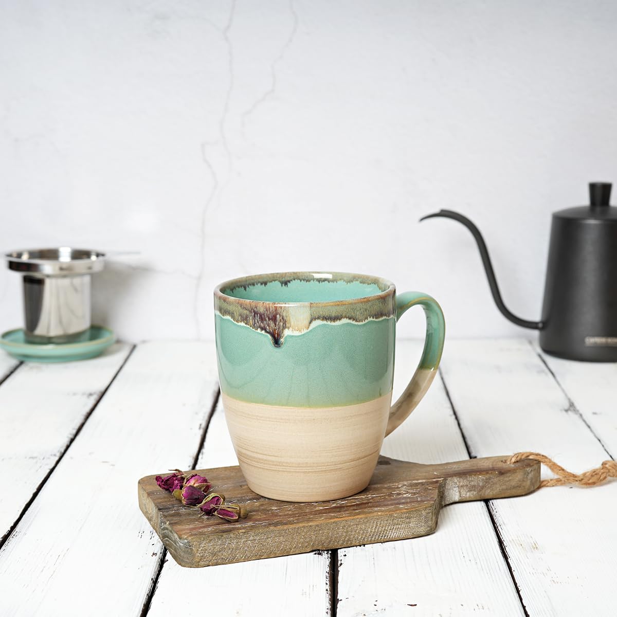 Ceramic Tea Cup with Infuser and Lid