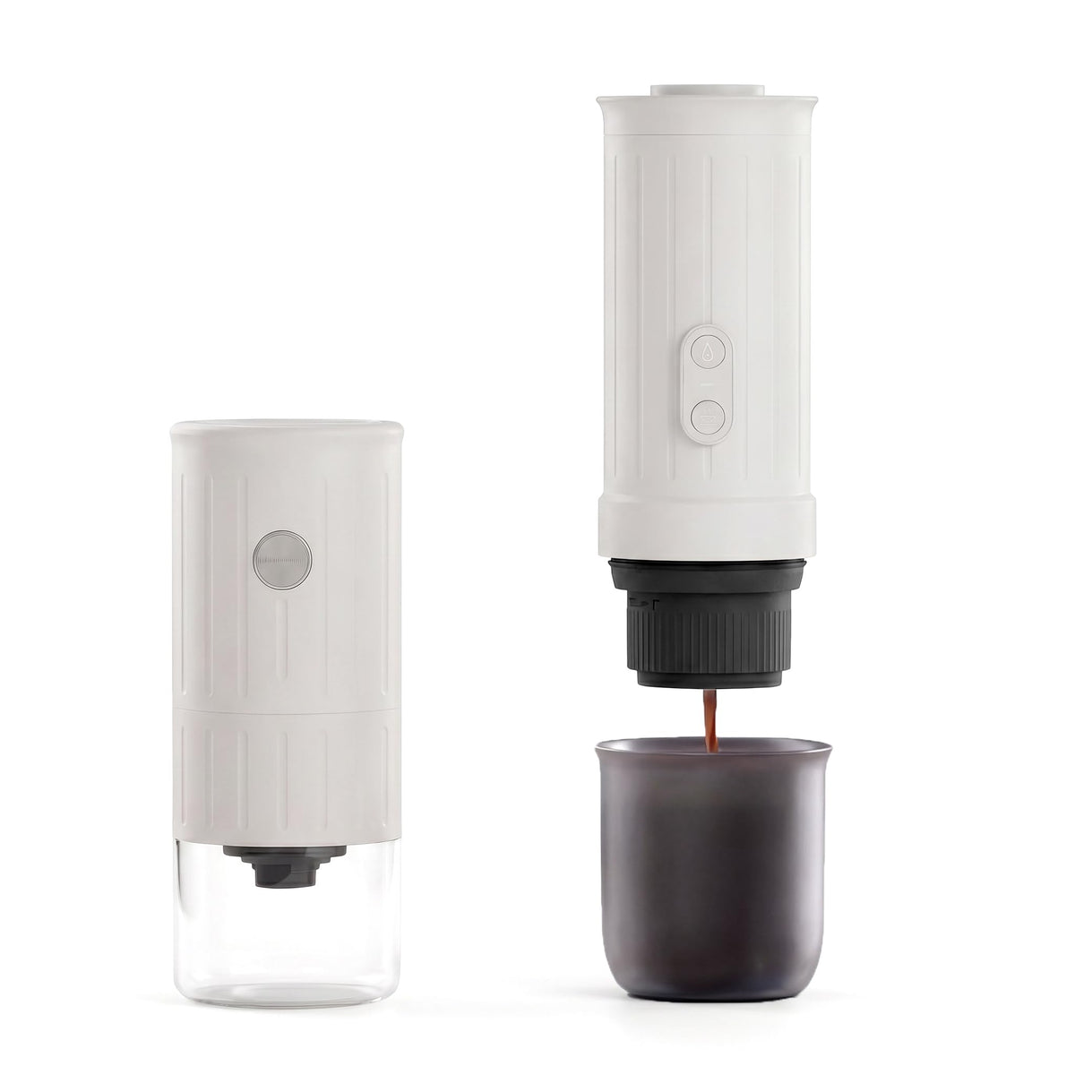 Portable Espresso Maker & Electric Coffee Grinder Set