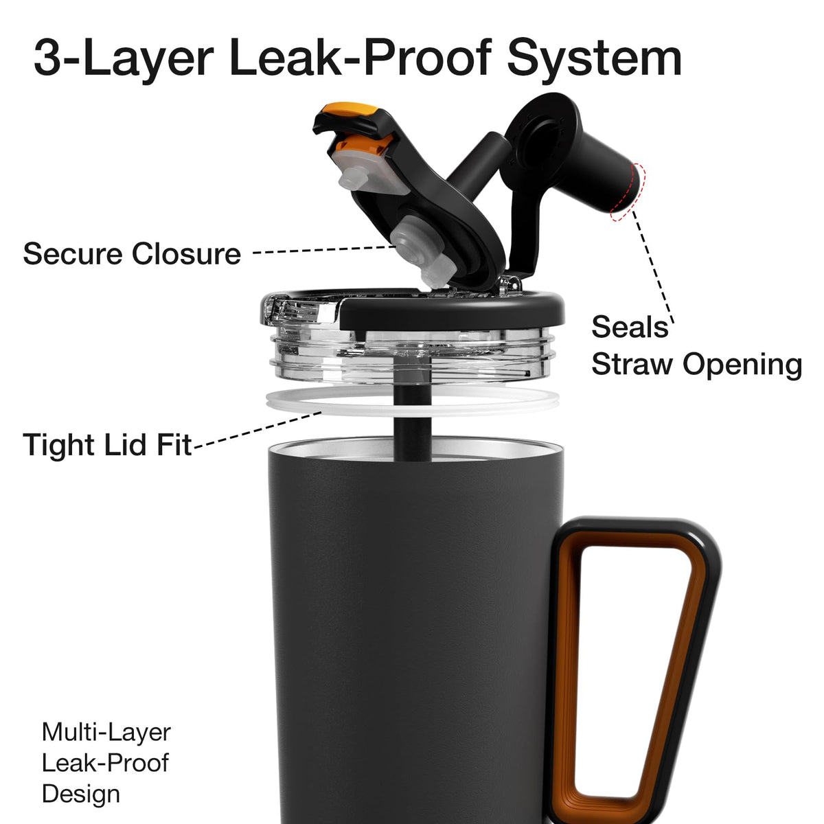 316L Stainless Steel Tumbler with Straw