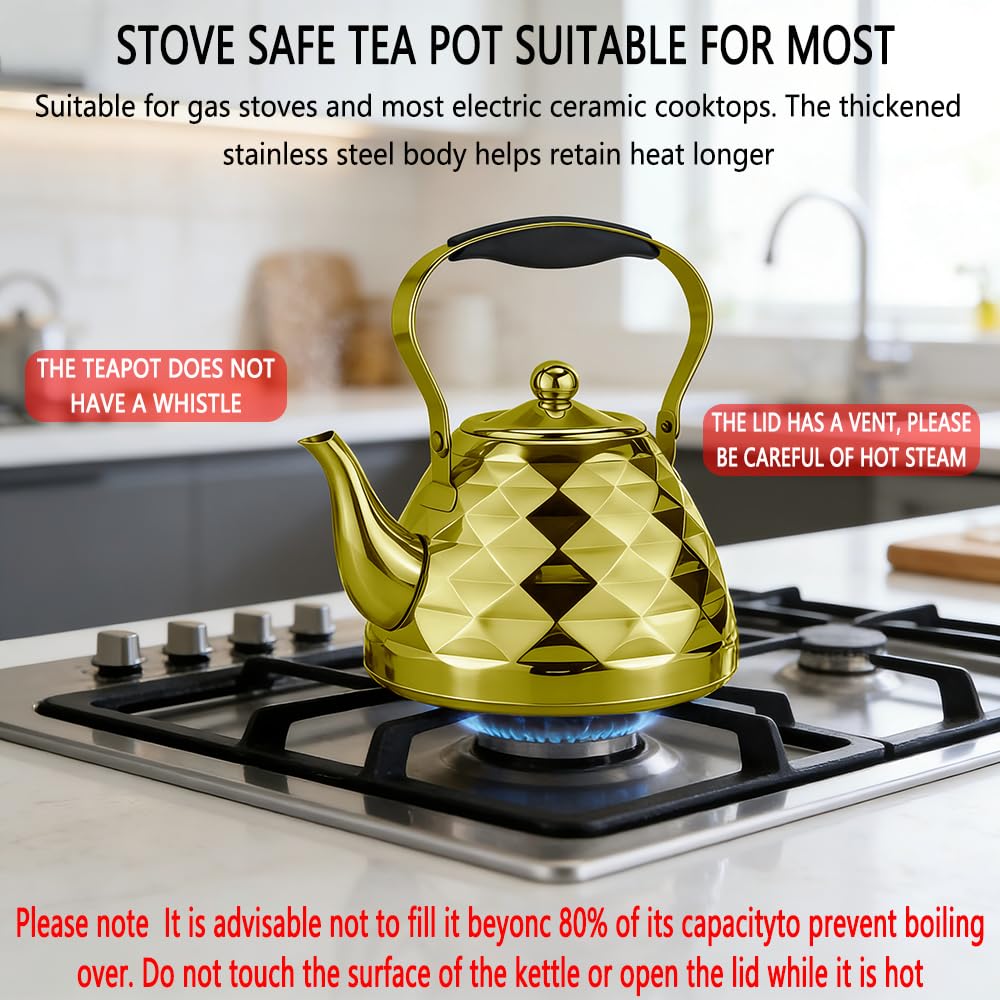 1800ml 61oz Stainless Steel Teapot with Infuser