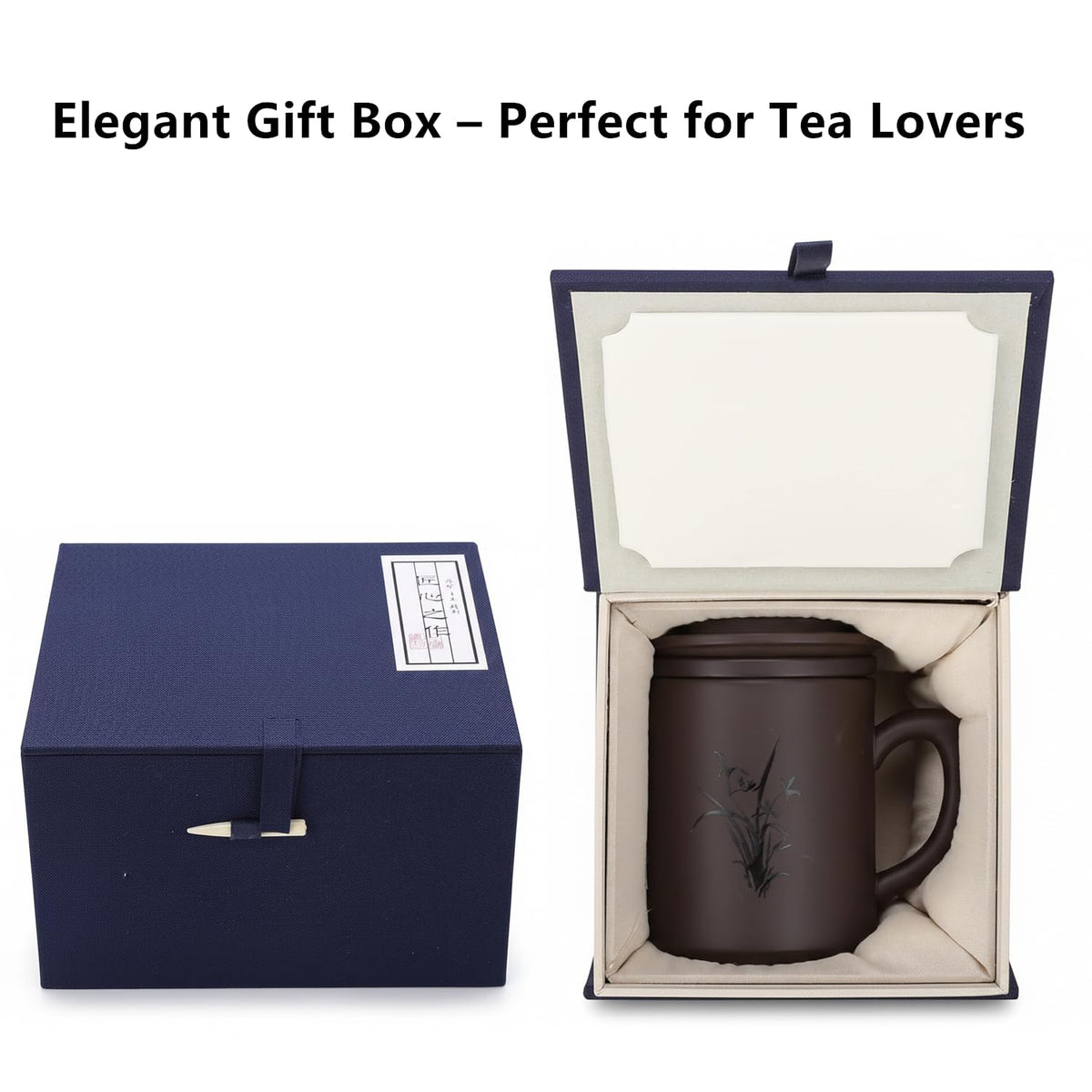 Tea Cup Purple Clay Tea Mug Tea Cup with Infuser and Lid