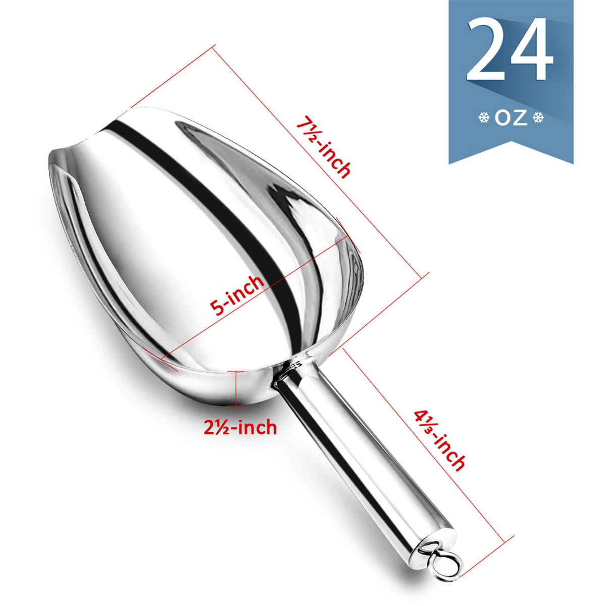Metal Ice Scoop Set of 2 (2 Count)