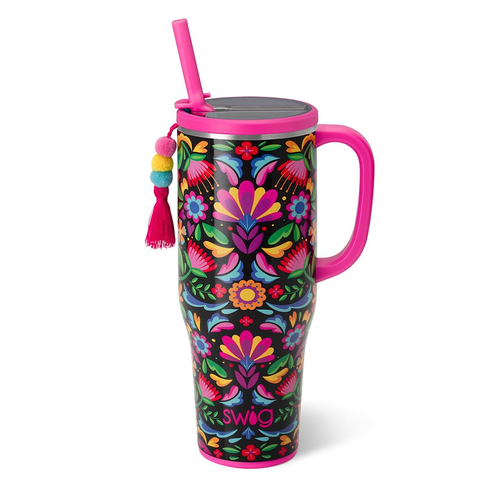 40oz Insulated Mega Mug with Handle & Straw