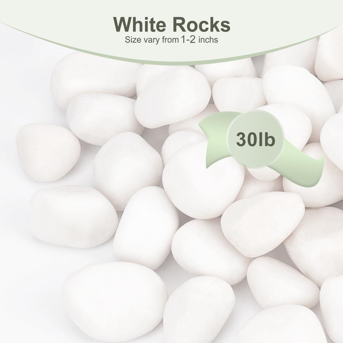 30 lbs White Rocks for Landscaping