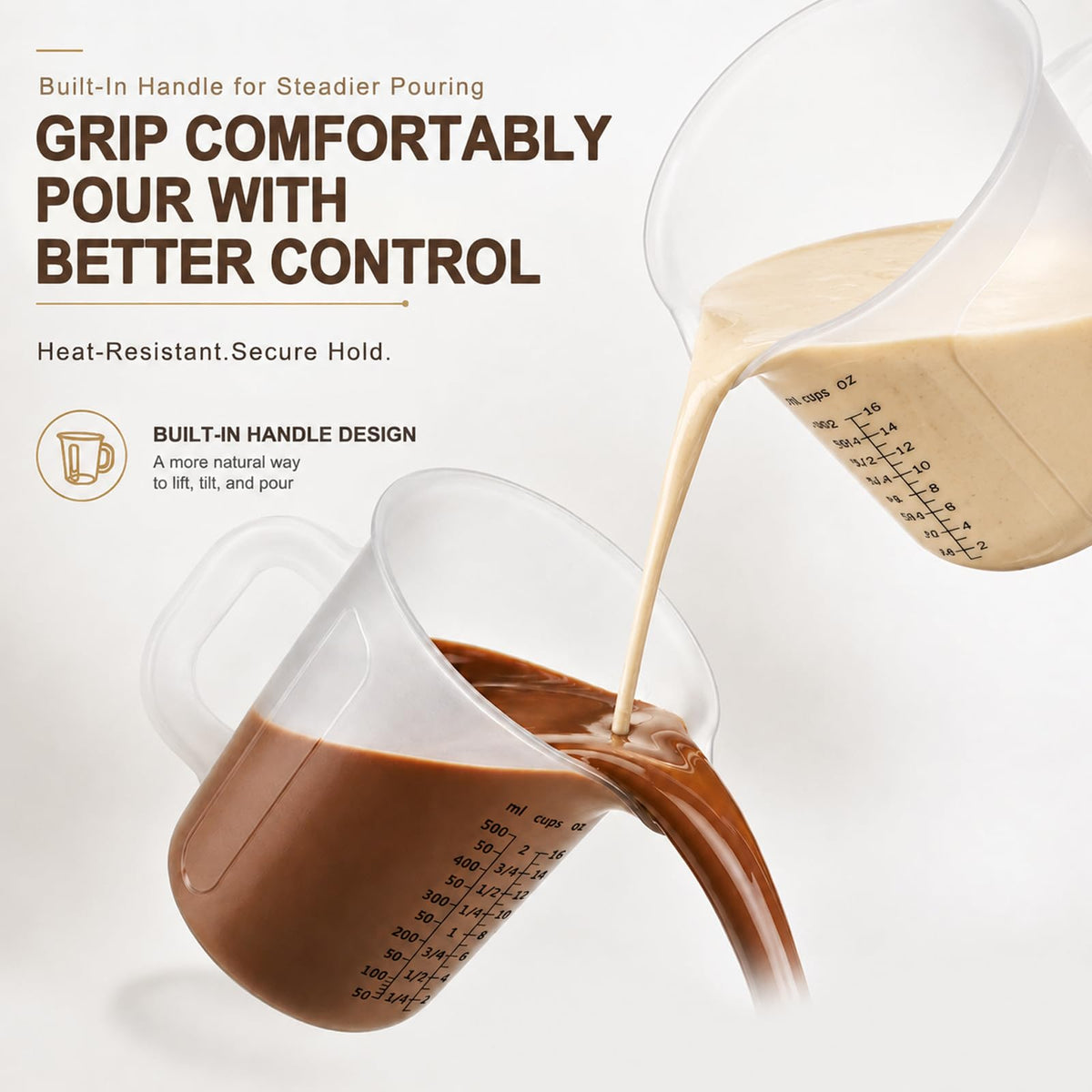 2 Cup Measuring Cups with Spout