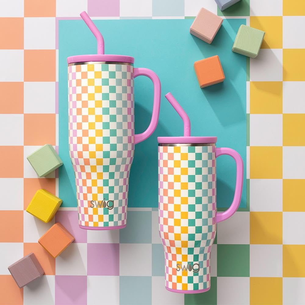 30oz Insulated Mega Mug with Handle & Straw