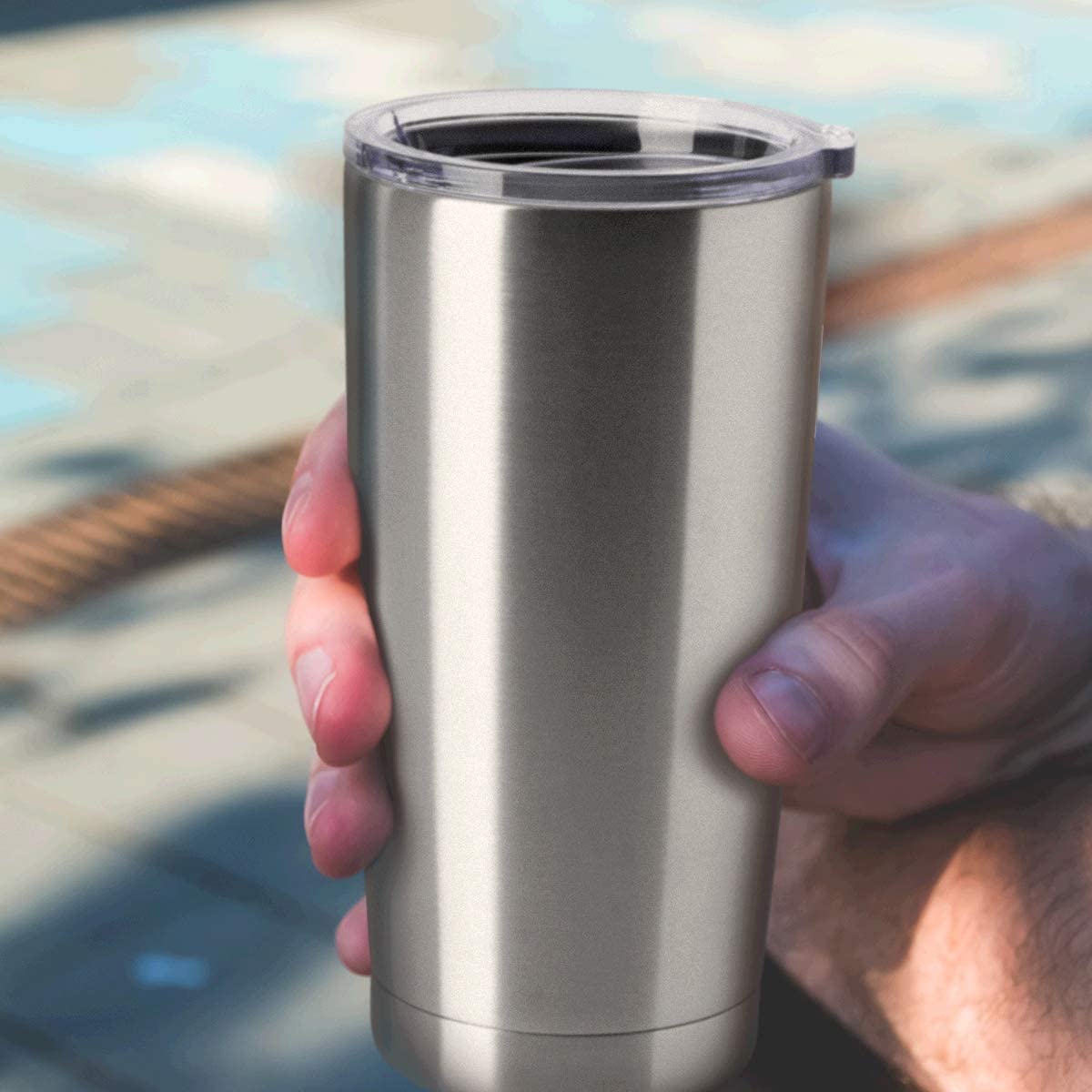 20oz Tumblers Stainless Steel Mugs with Lid Double Wall Vacuum Insulated Coffee Cups for Cold & Hot Drinks (12 Count)