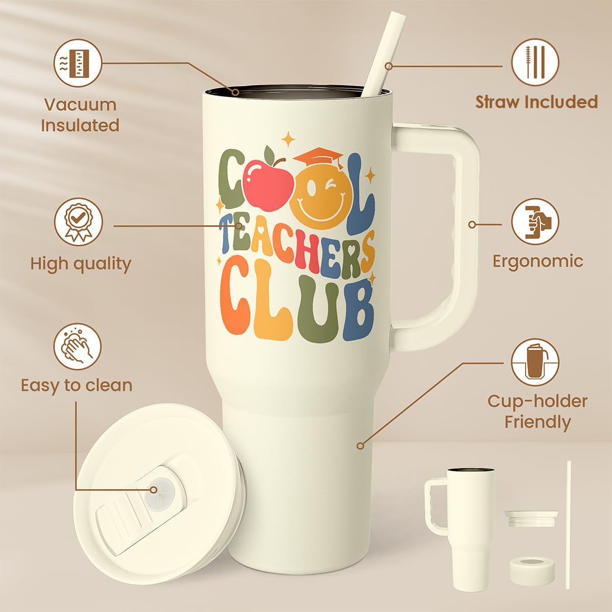 Cool Teacher Club Tumbler 40oz