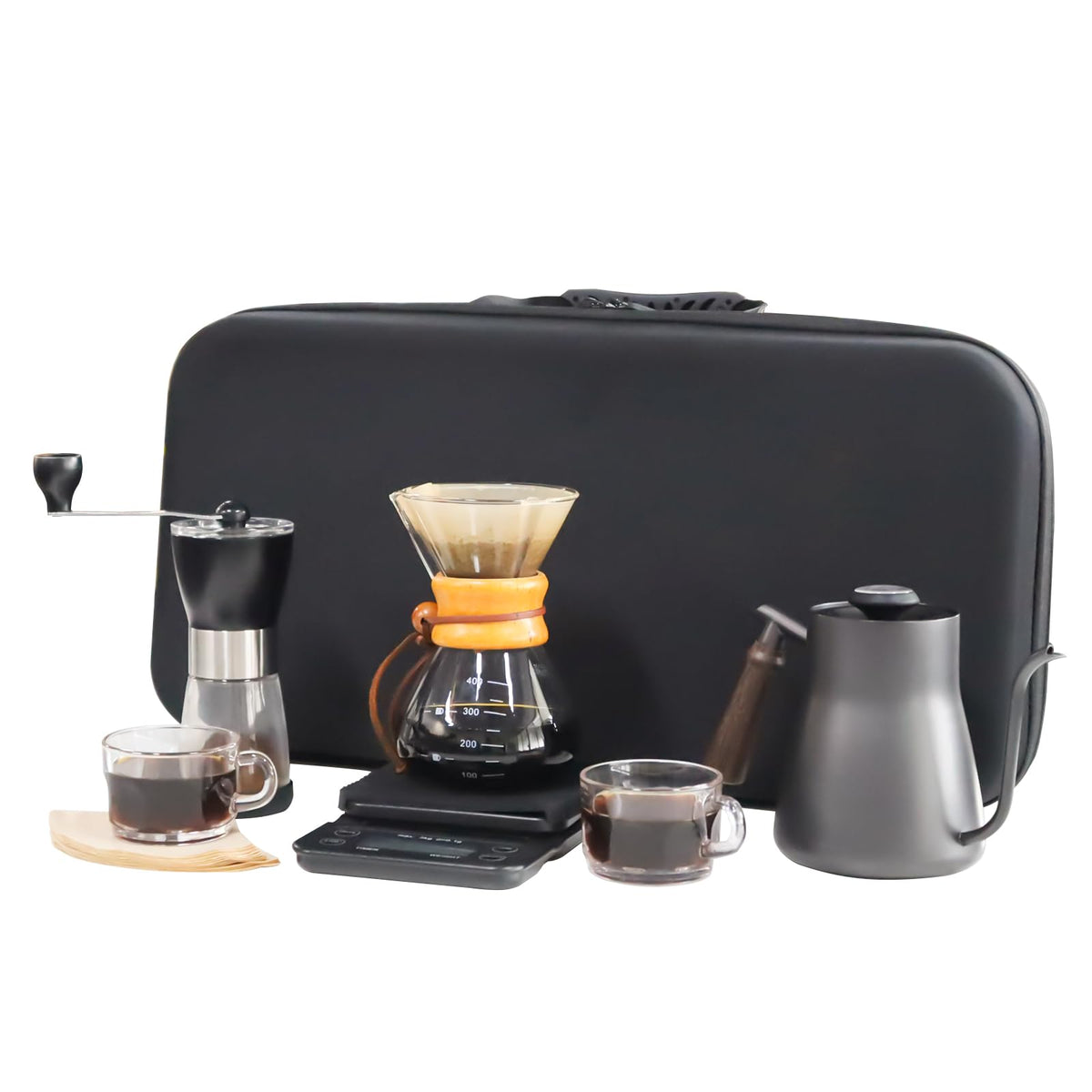 Portable Pour Over Coffee Maker Dripper Set Espresso Americano Latte For Travel Camping Office Home Car Hiking