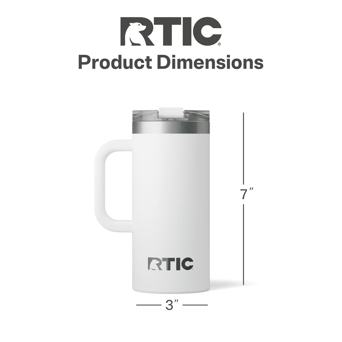 16oz Road Trip Travel Mug with Lid and Handle