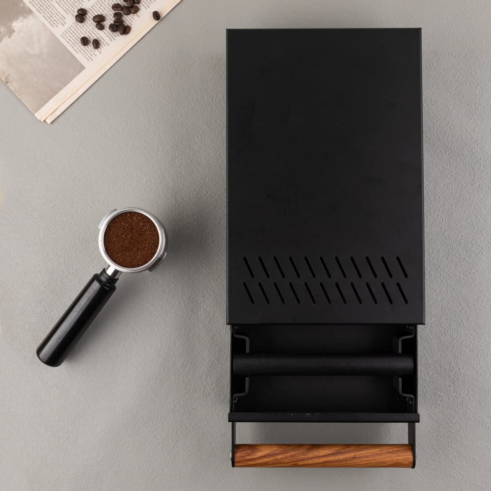 Espresso Knock Box Drawer with Handle Coffee Grounds Container Stainless Steel Coffee Knock Box Espresso Accessories Dump Bin CoffeeBar Accessories