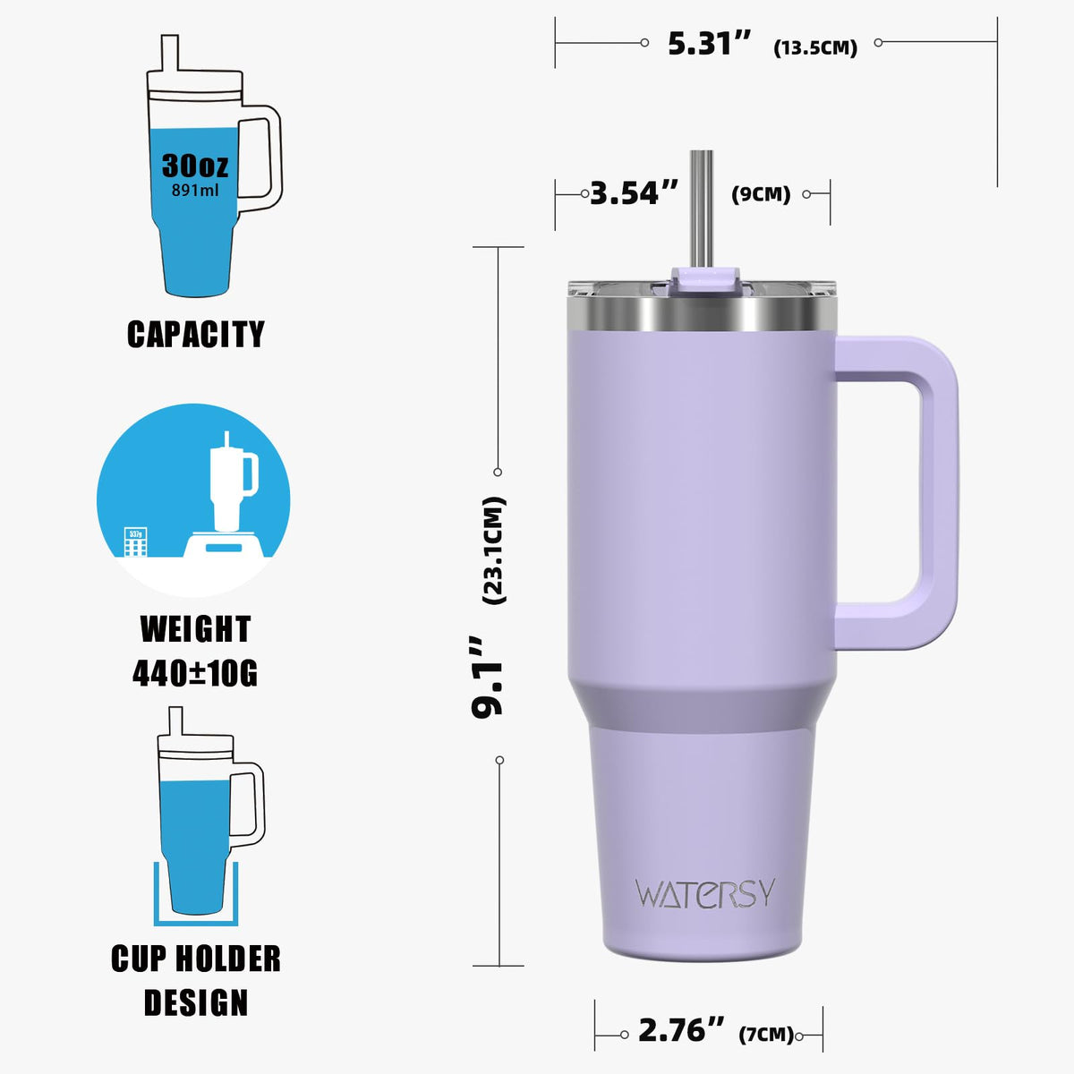 30 oz Tumbler with Handle