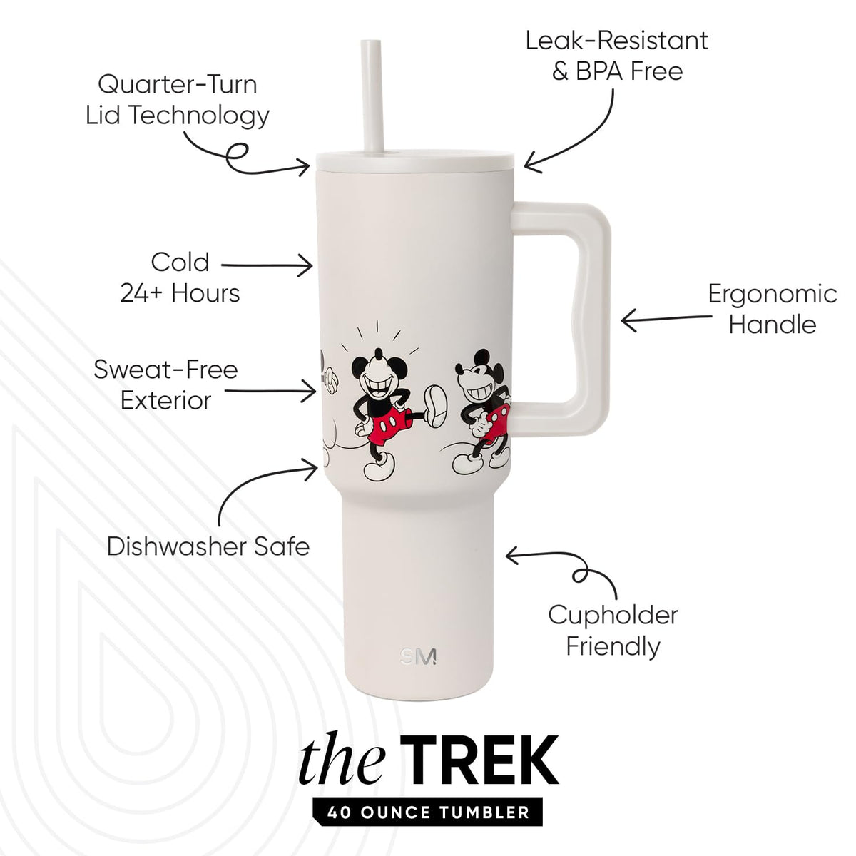Disney 40 oz Tumbler with Handle and Straw Lid