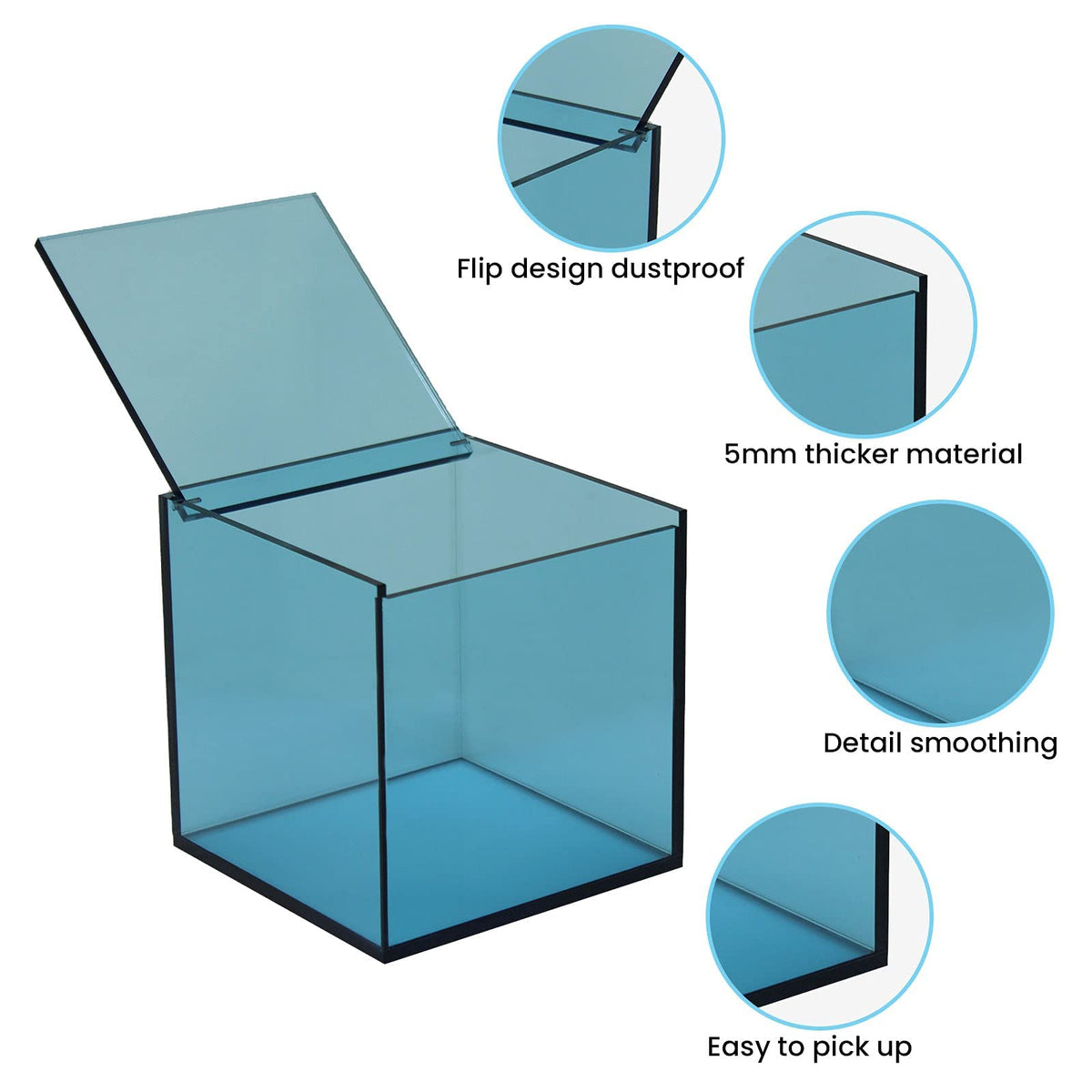 Coffee Capsule Storage Box Coffee Pod Holder Organizers Accessories Anti Dust Durable Clear Acrylic Box for House and Office Use
