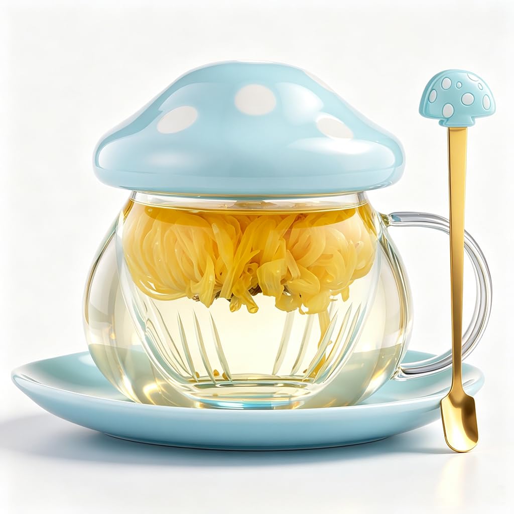 Mushroom Tea Cup Set