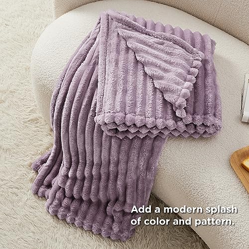 Soft Twin XL Blanket for Bed Dorm Light Purple 66"x90"