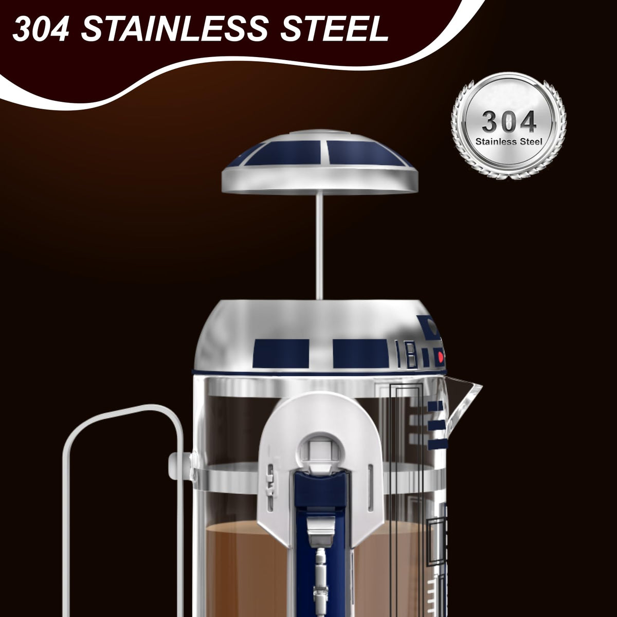 French Press Insulated 304 Stainless Steel Coffee Maker